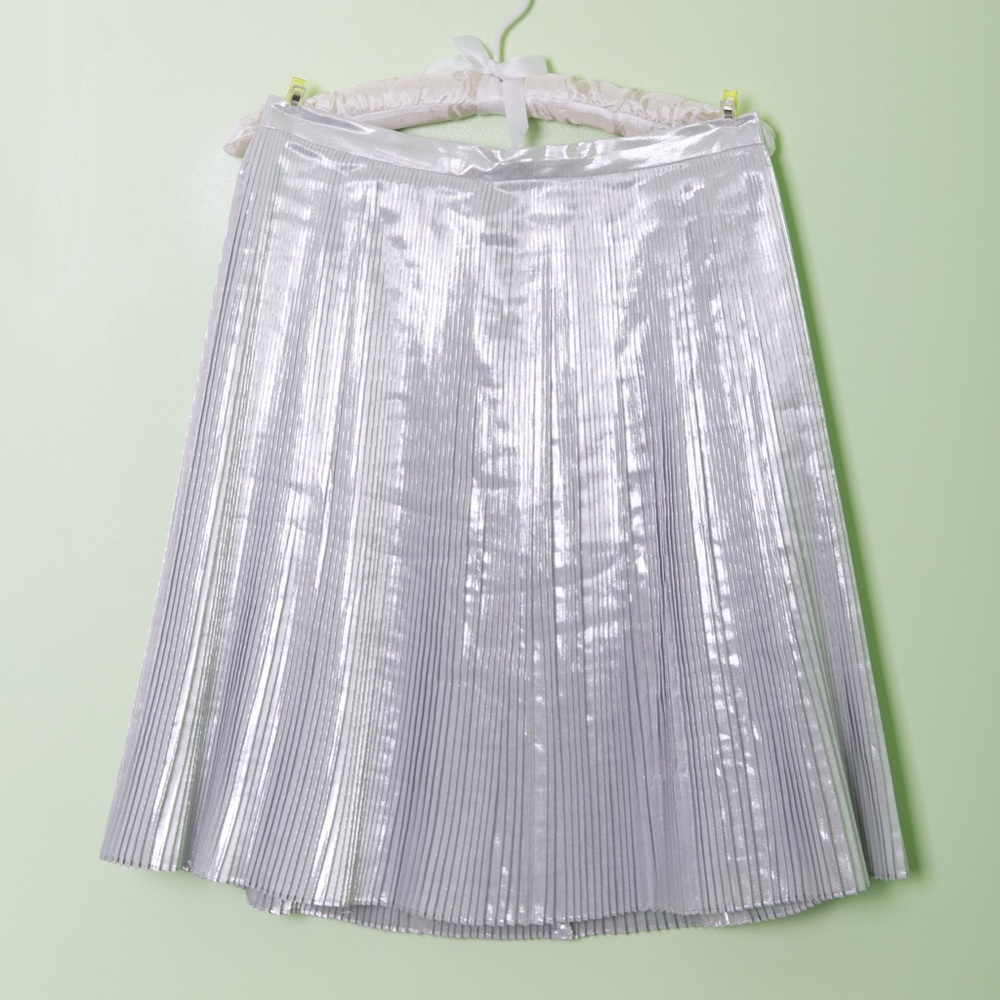 NWT Talbots Metallic Accordion Pleated Skirt